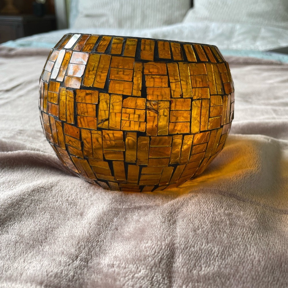 Glass Candle Holder